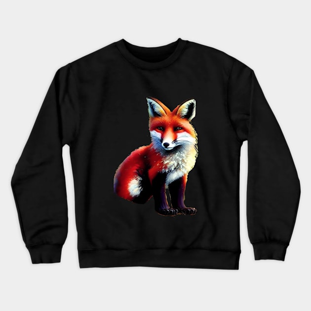 PRETTY AND CUTE FOX CUB CUT OUT Crewneck Sweatshirt by sailorsam1805